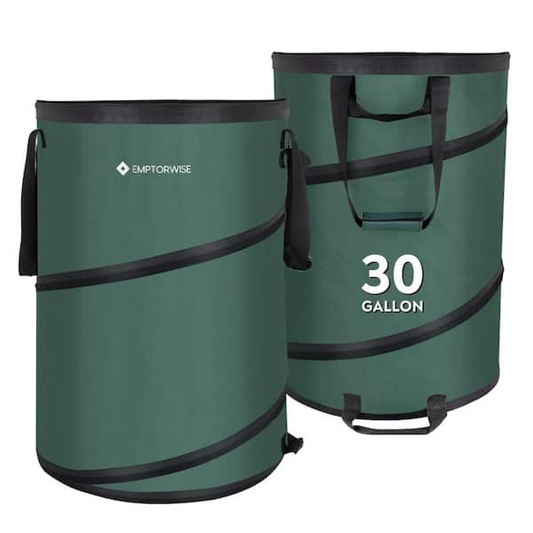 30 Gal. Outdoor Trash Can, Collapsible Pop up Trash Cans for Camping and RV, Cool Stuff (2-Pack)