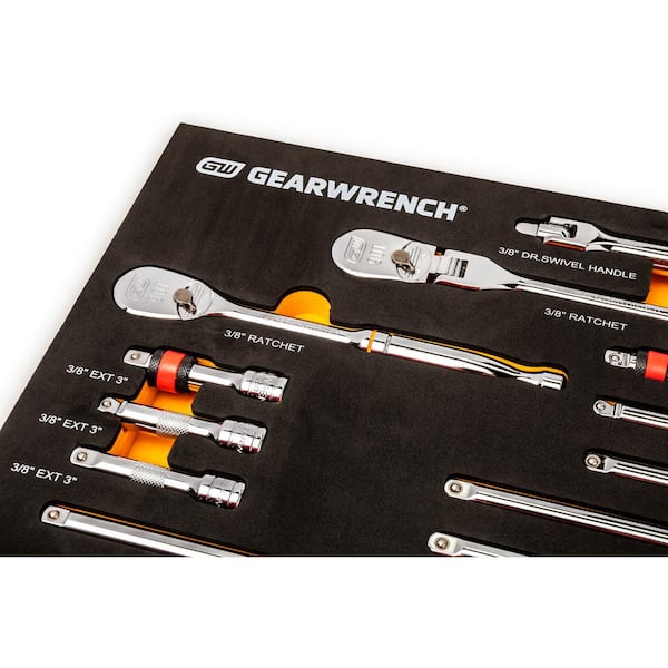 GEARWRENCH 120 XP 1/4 in., 3/8 in., 1/2 in. Drive Standard Plier and  Mechanics Tool Set in EVA Foam Trays (160-Piece) 8299883071CB - The Home  Depot