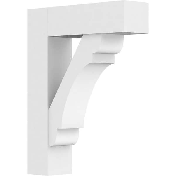 Ekena Millwork Standard Olympic 5 in. W x 26 in. H x 20 in. D Signature Urethane Polyurethane Bracket With Block Ends