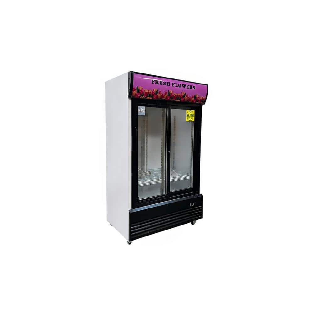 34.4 cu. ft. Commercial Merchandiser Refrigerator with Slide Glass Doors ESM41SF in White
