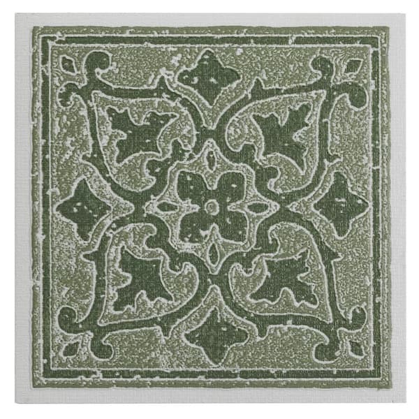ACHIM Vinyl 4 in. x 4 in. Self-Sticking Motif Wall/Decorative Wall Tile in Forest Accent (27 Tiles Per Box)