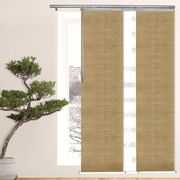 EMOH Desert Mirage Adjustable Sliding Single Rail Track with 23.5 in. Slates, Extendable 36 in. to 66 in. W x 94 in. L