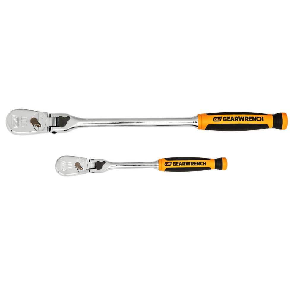 1/4 in. and 3/8 in. Drive 90-Tooth Dual Material Locking Flex-Head Teardrop Ratchet Set (2-Pieces) price history on PriceWatchPro