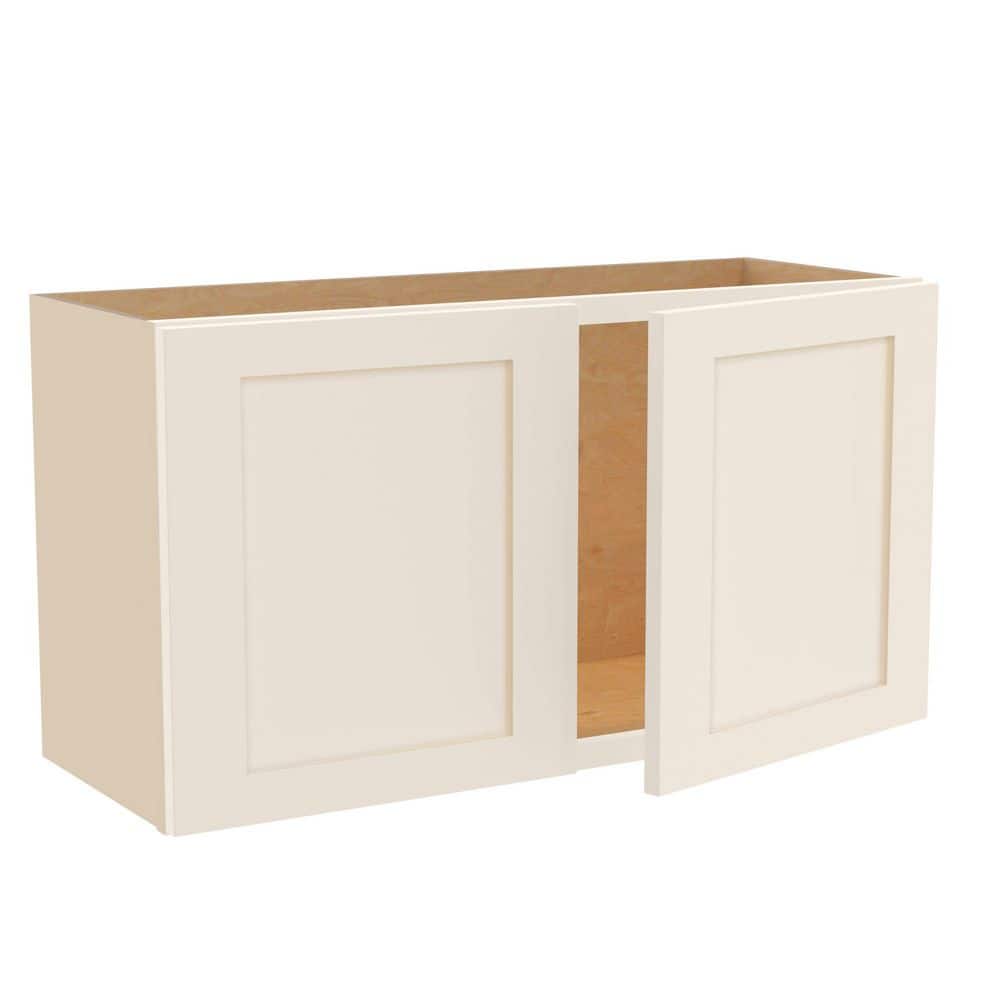 Newport 33 in. W x 12 in. D x 18 in. H Assembled Plywood Wall Bridge Kitchen Cabinet in Blended Cream with Soft Close price history on PriceWatchPro