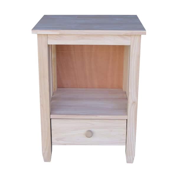 International Concepts Unfinished Storage End Table