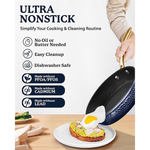 Authentic kitchen Non-Stick 11 inches Frying Pan / Skillet Ivory Cookware