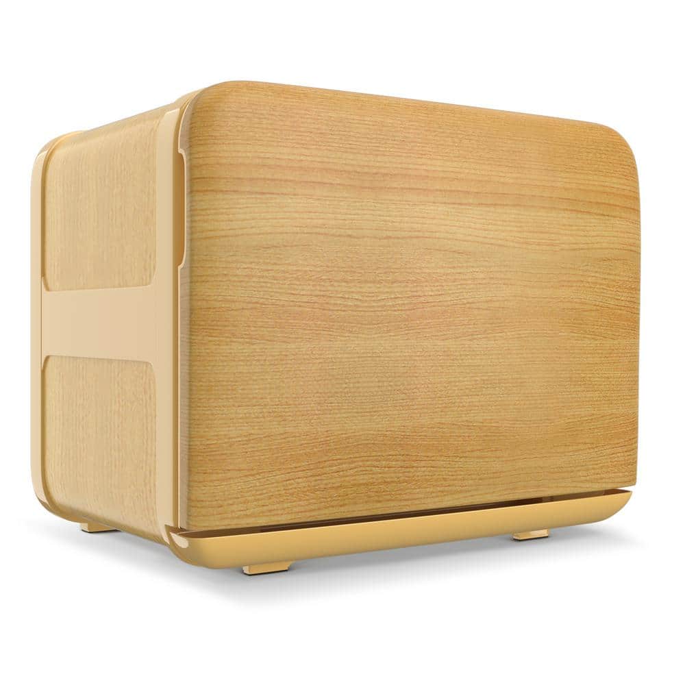 Electric Towel Warmer Cabinet Freestanding 8L Towel Heater wood grain color