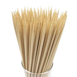 100-Piece 6 in. Natural Cooking Accessories Bamboo Skewers for Grilling