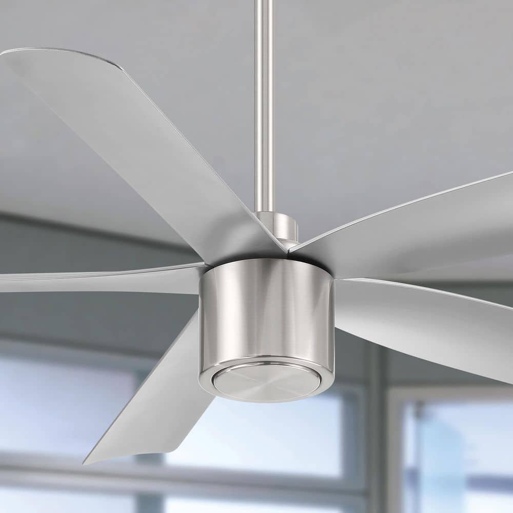 RAVIAN 5-Blade 52 in. Indoor/Outdoor Brushed Nickel Modern Ceiling Fan with Remote Included price history on PriceWatchPro