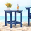 JOYESERY Navy Blue Plastic Outdoor Coffee Table for Adirondack Chair J-BZZ-E11NY - The Home Depot