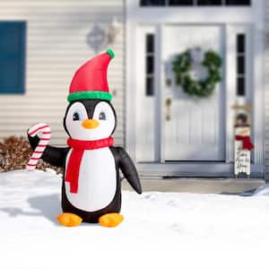 8 ft. Lighted Inflatable Penguin Decor