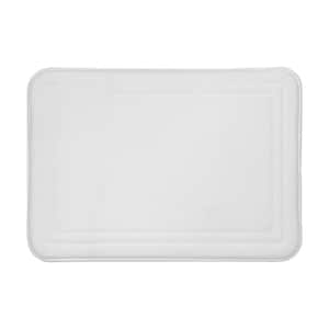 Elle White 17 in. x 24 in. Memory Foam Mat