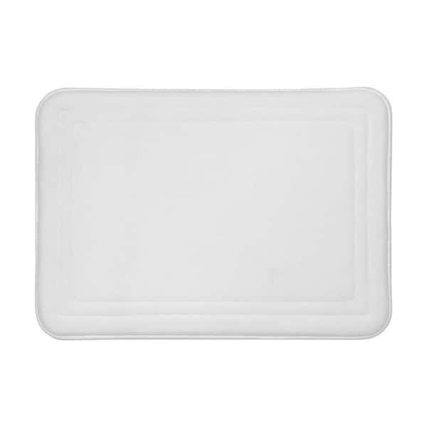 ACHIM Elle White 17 in. x 24 in. Memory Foam Mat
