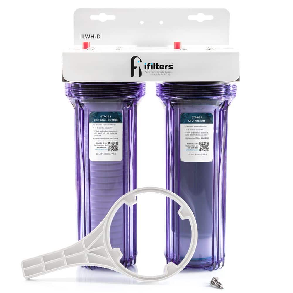 Whole House Water Filter, 2 Stage, Removes Sediment, CTO and more, Minimal Pressure Drop, City and Well Water price history on PriceWatchPro
