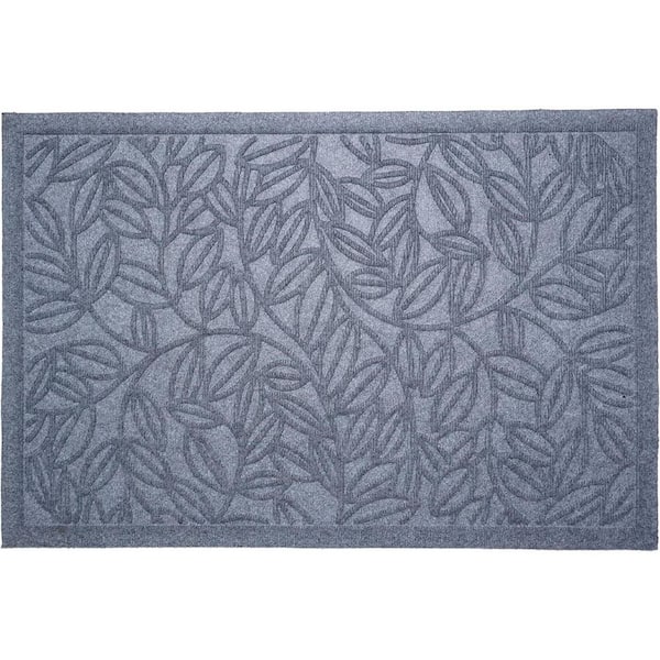Gray 36 in. x 24 in. Polypropylene Outdoor Door Mat