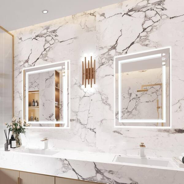 Buy VENETIAN IMAGE Mirror for Bathroom Lighted Vanity LED Mirror for  Bathroom, Anti Fog Led Bathroom Mirror with Lights Wall Mirror Bedroom (20  x 28