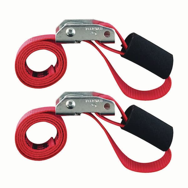 SNAP-LOC 3 ft. x 1 in. Cam with Cinch Strap in Red (2-Pack)