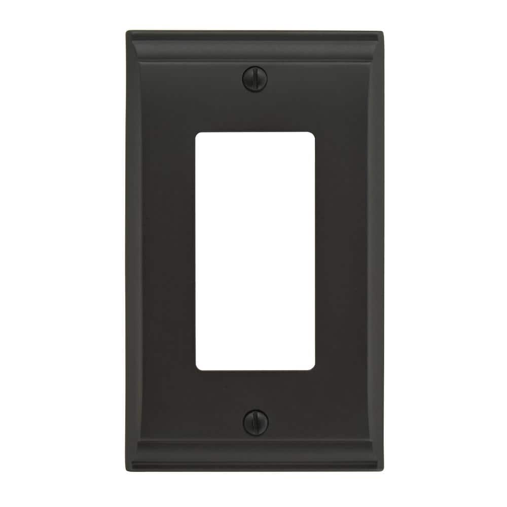 Black 1-Gang Decorator/Rocker Wall Plate (1-Pack)