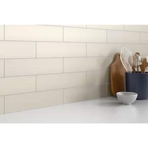 Catch Ivory 3.94 in. x 15.75 in. Matte Subway Ceramic Wall Tile (10.825 sq. ft./Case)
