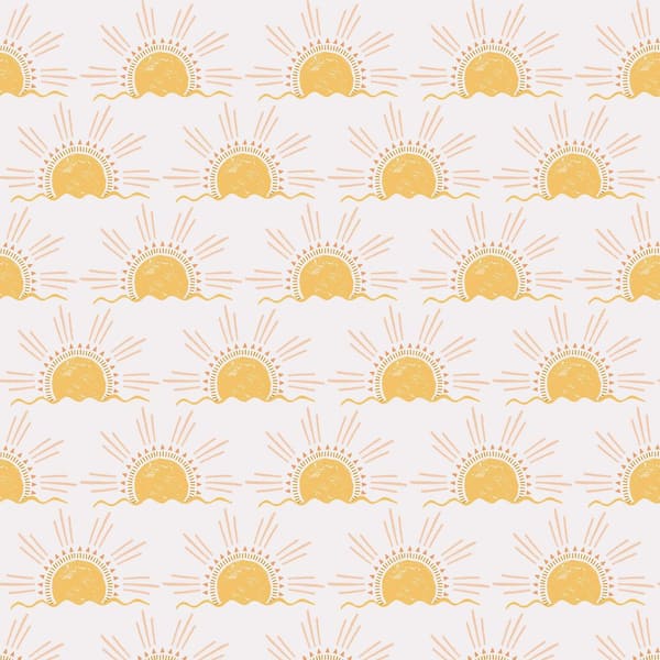 Yellow Suns Vinyl Peel and Stick Wallpaper Roll (Covers 28 sq. ft.)