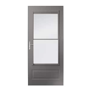 400 Series 36 in. x 80 in. Charcoal Gray Universal 3/4 Light Retractable Aluminum Storm Door with Nickel Hardware