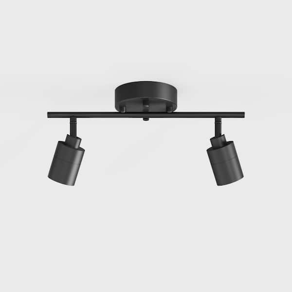 Vidalite Shura 2-Light Black Integrated LED Track Light with