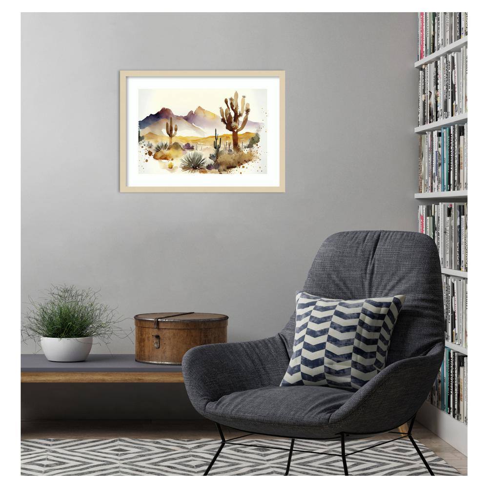 Through the Desert IV 25"x19" Natural Brown Framed Wall Art Print