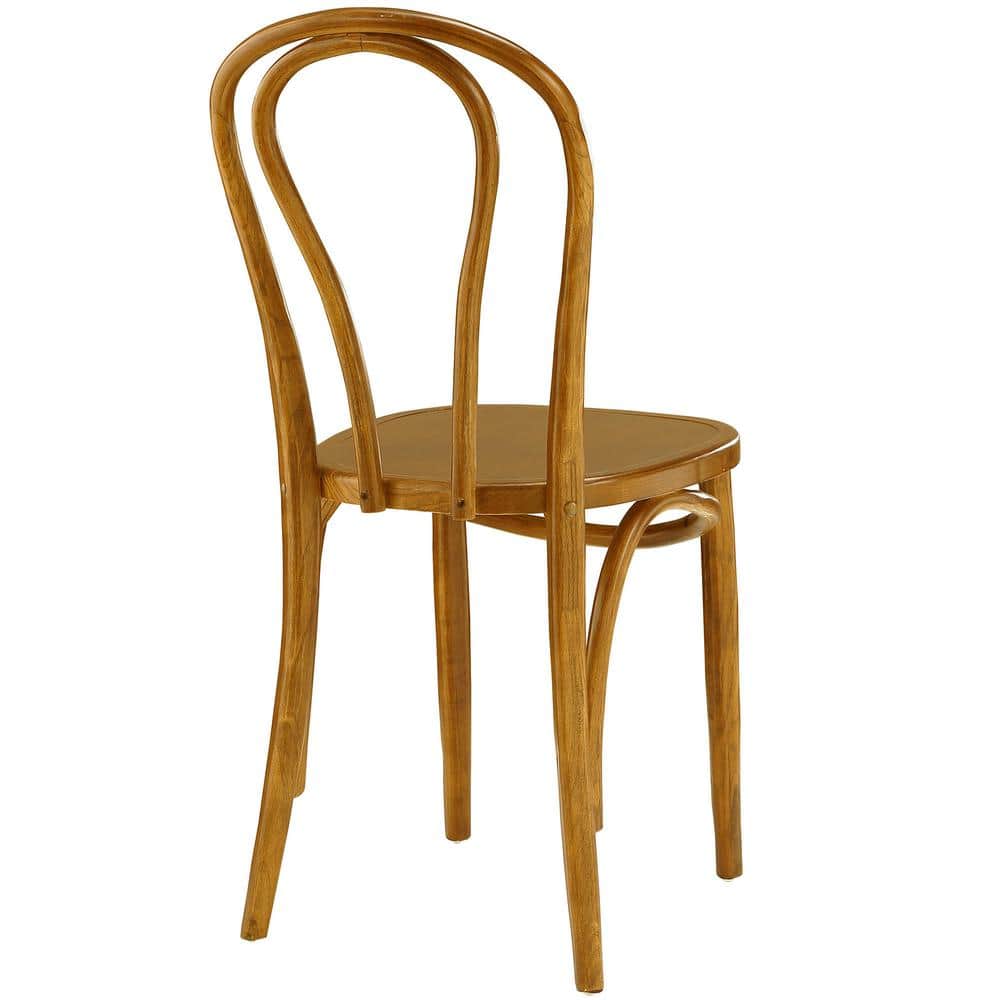 Walnut Wood Modern Side Chair, 35" Height