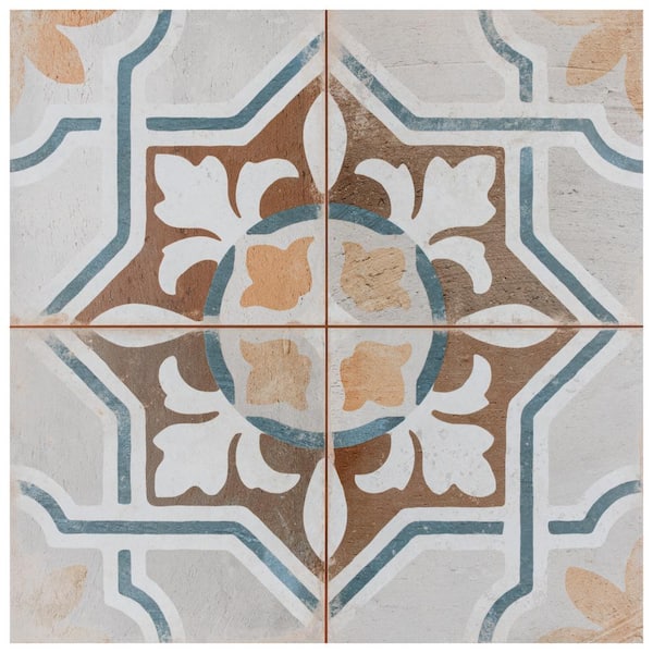 Merola Tile Kings Clay Seal 9 in. x 9 in. Ceramic Floor and Wall Take Home Tile Sample