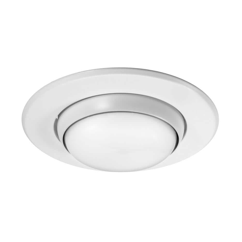 5'' White Adjustable Steel LED Recessed Trim