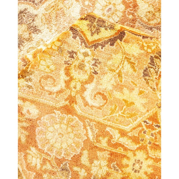 6 ft. x 9 ft. Brown Mogul Oriental Wool Indoor Area Rug