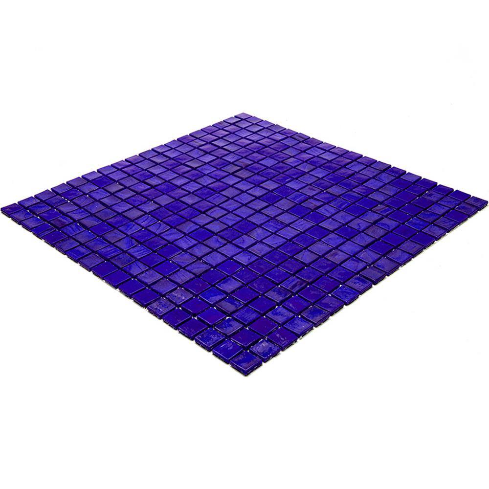 Glossy Royal Blue Glass Mosaic Wall and Floor Tile