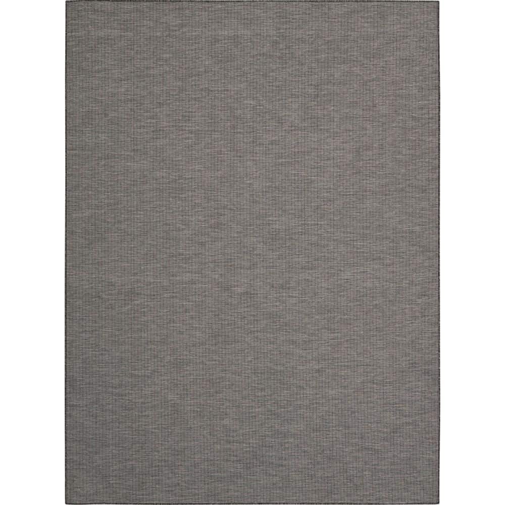 Charcoal 6' x 9' Solid Synthetic Flat Woven Rug