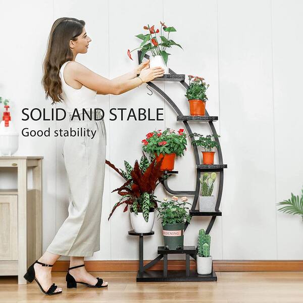 Wooden ladder plant online hanger