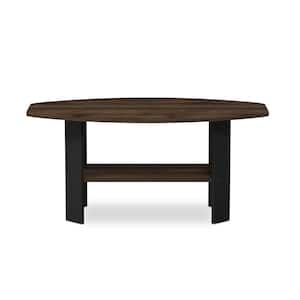 Simple Design 16.25 in. Columbia Walnut/Black Coffee Table