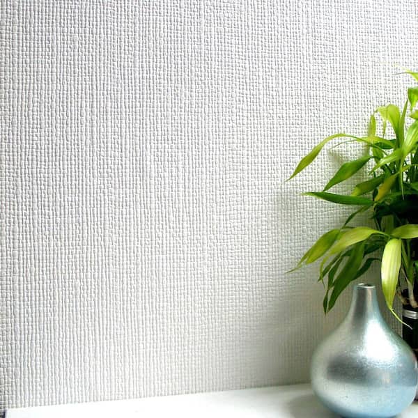 Brooke Paintable Anaglytpa Original White & Off-White Wallpaper Sample