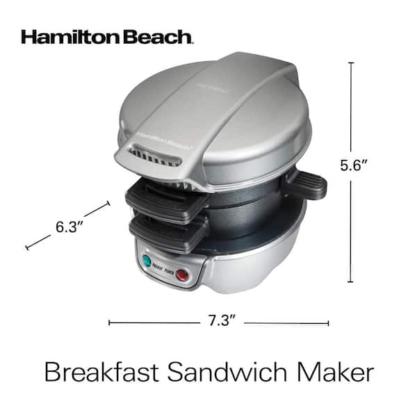 Hamilton Beach Dual Breakfast Sandwich Maker - Grey - 1200W