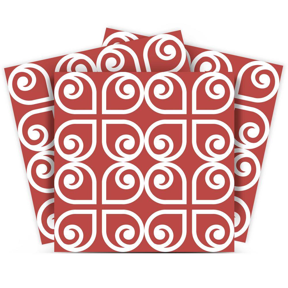 Red and White K4 4 in. x 4 in. Vinyl Peel and Stick Tile (24-Tiles, 2.67 sq. ft. / Pack) price history on PriceWatchPro