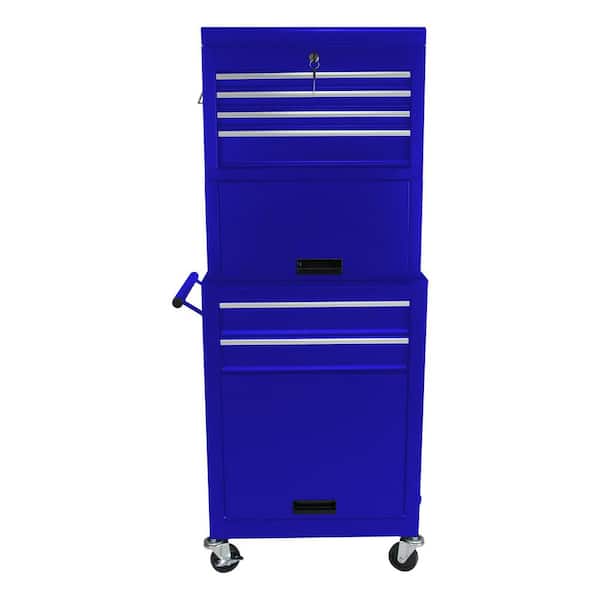 13 in. Tool Cabinet on Wheels, 6-Drawer Lockable Rolling Tool Chest w/ 4 Universal Wheels