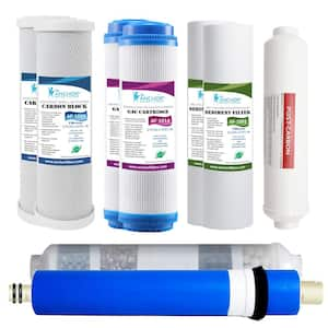 1-Year Replacement Water Filter Cartridge Set for 6-Stage RO System - 100 GPD