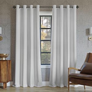 Oslo Theater Grade Pearl Polyester Solid 52 in. W x 63 in. L Thermal Grommet Blackout Curtain