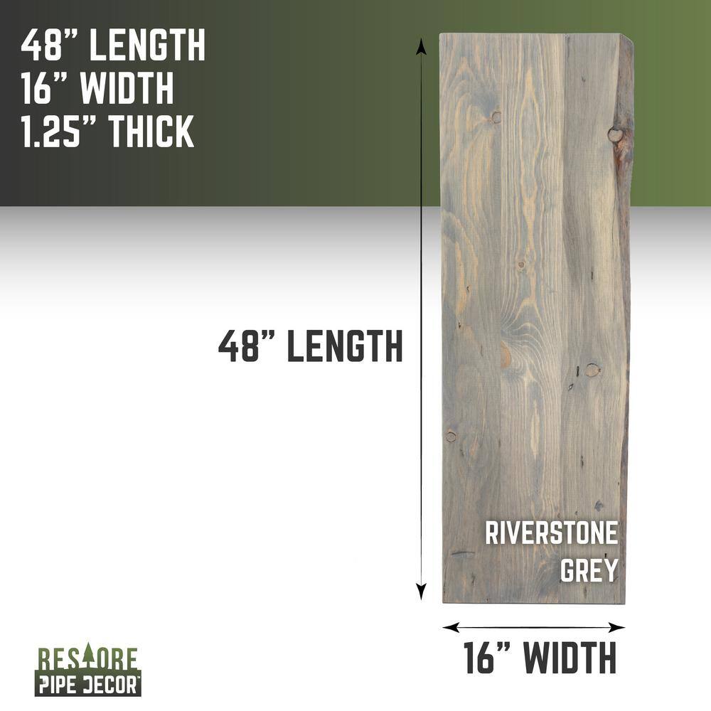 Riverstone Grey Reclaimed Wood 48" Console Tabletop