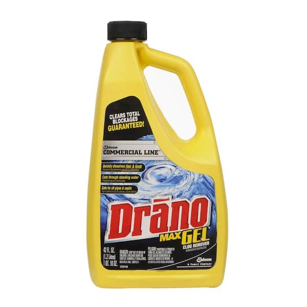 Drano 42 Oz Max Commercial Line Gel Clog Remover 8 Pack 22118 The   Drano Drain Cleaners 22118 64 600 