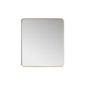 Mutriku 32 in. W x 36 in. H Metal Framed Rectangle Bathroom Vanity Mirror in Gold