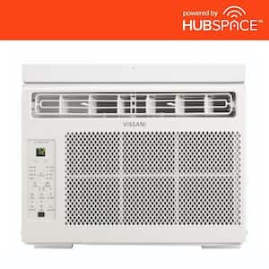 6,000 BTU 115-Volt Smart Window Air Conditioner Cools 250 sq. ft. with Dehumidifier and Remote, Powered by Hubspace
