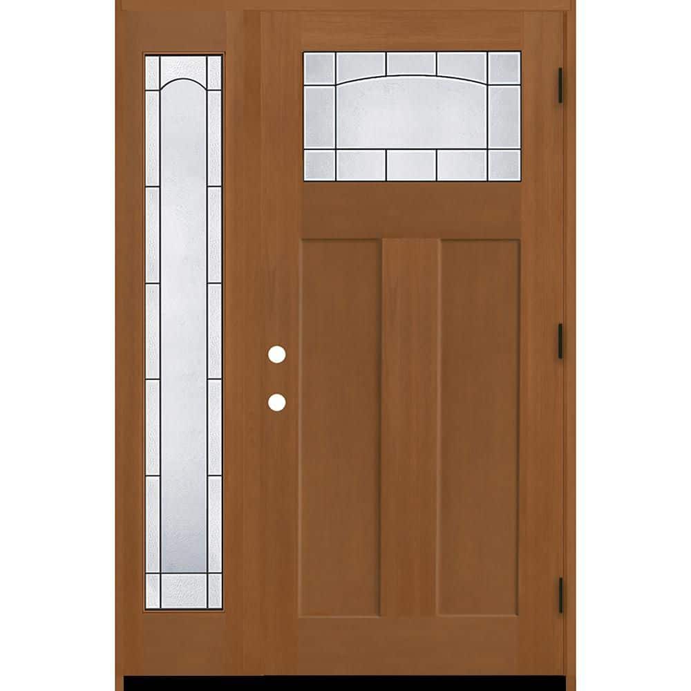 Regency 53 in. x 80 in. 1/4 TopL Empire Glass LHOS AutmWh Mahogany Fiberglass Prehung Front Door w/14in-Full SL 4-9/16 price history on PriceWatchPro
