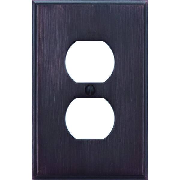 Atlas Homewares Bronze 1-Gang Duplex Outlet Wall Plate