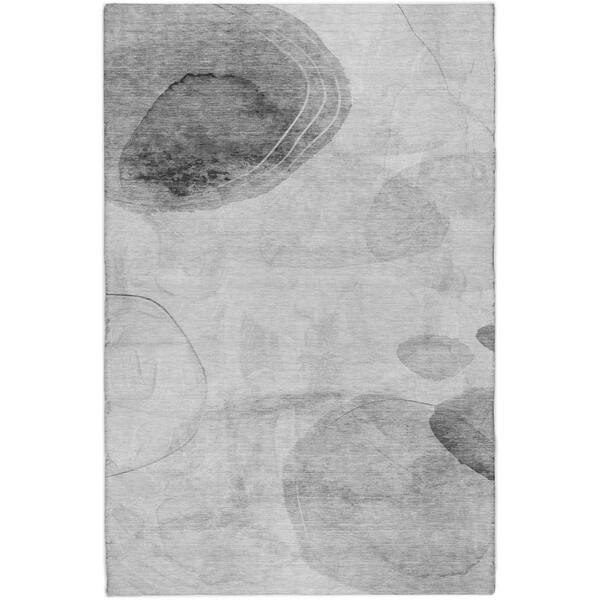 Dream Shag Premium Machine Washable Abstract ADS545 Gray 5 ft. x 7 ft. 6 in. Area Rug