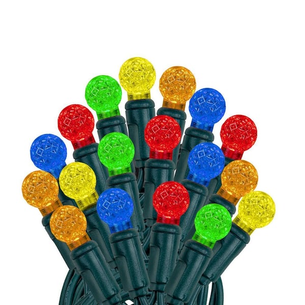 G12 50 Light 25 ft. Multicolor Indoor/Outdoor Integrated LED Globe String Light