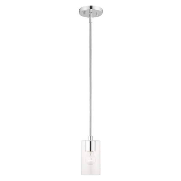 AVIANCE LIGHTING Havendale 1-Light Polished Chrome Mini Pendant with Clear Glass